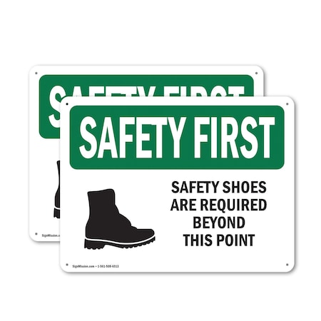Signmission 10 in Height, 14 in Width, Plastic, Rectangle OS-2PACK-SF-P-1014-L-10961
